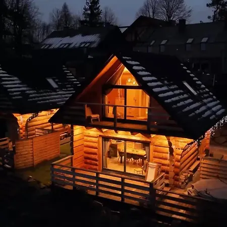 Alpesi faház Z Bali Drewnianych W Gorach Jacuzzi & Balia - Osada Chelm